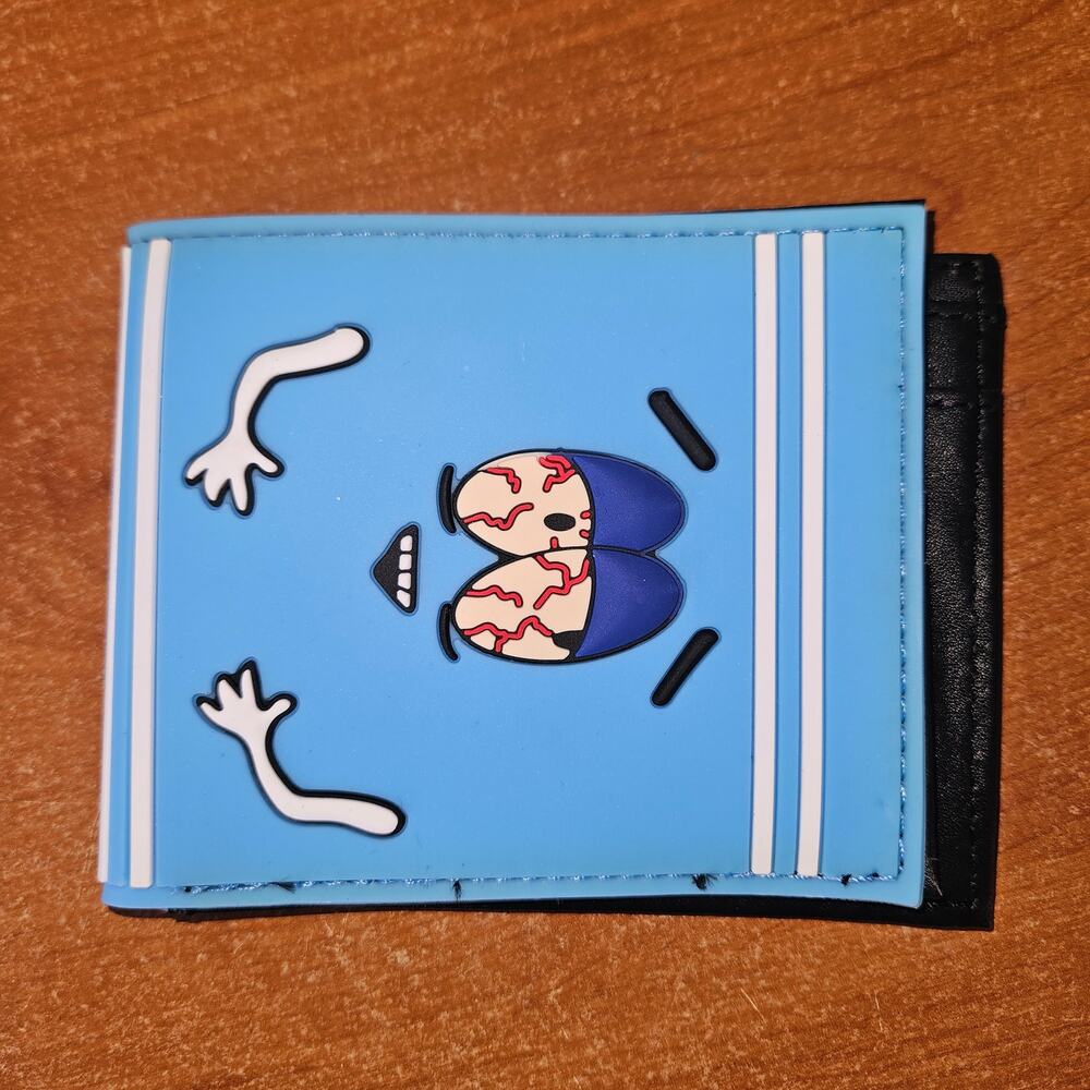 South Park Bugged-Out Eyes Bifold Wallet - Sky Blue Embossed Design
